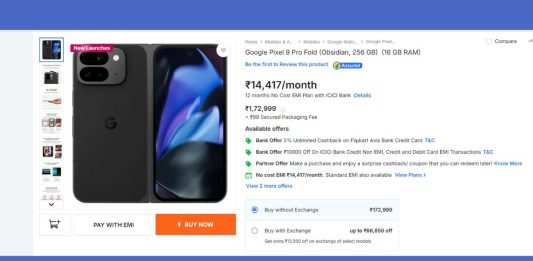 Google Pixel 9 Pro Fold first sale goes live today, check price and discount